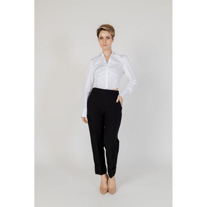 Sandro Ferrone Black Polyester Jeans &amp; Pant