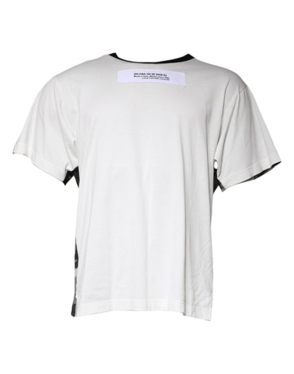 Dolce &amp; Gabbana White Camouflage Cotton Round Neck T-shirt