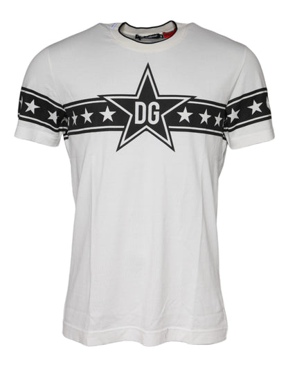 Dolce &amp; Gabbana White DG Stars Print Cotton T-shirt