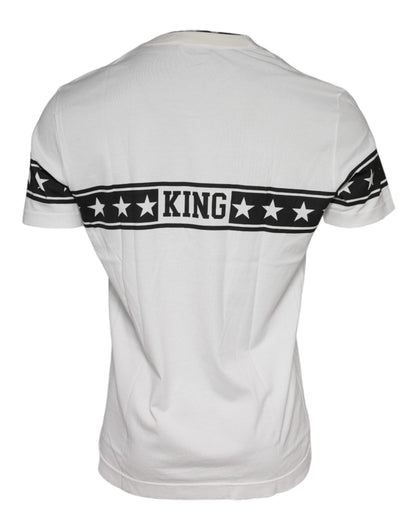 Dolce &amp; Gabbana White DG Stars Print Cotton T-shirt