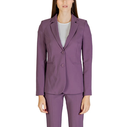 Sandro Ferrone Purple Polyester Suits &amp; Blazer