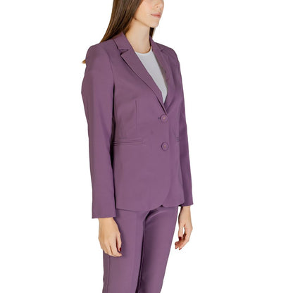 Sandro Ferrone Purple Polyester Suits &amp; Blazer