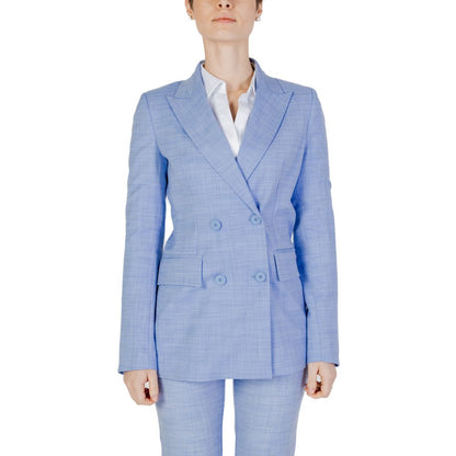 Sandro Ferrone Blue Viscose Suits &amp; Blazer