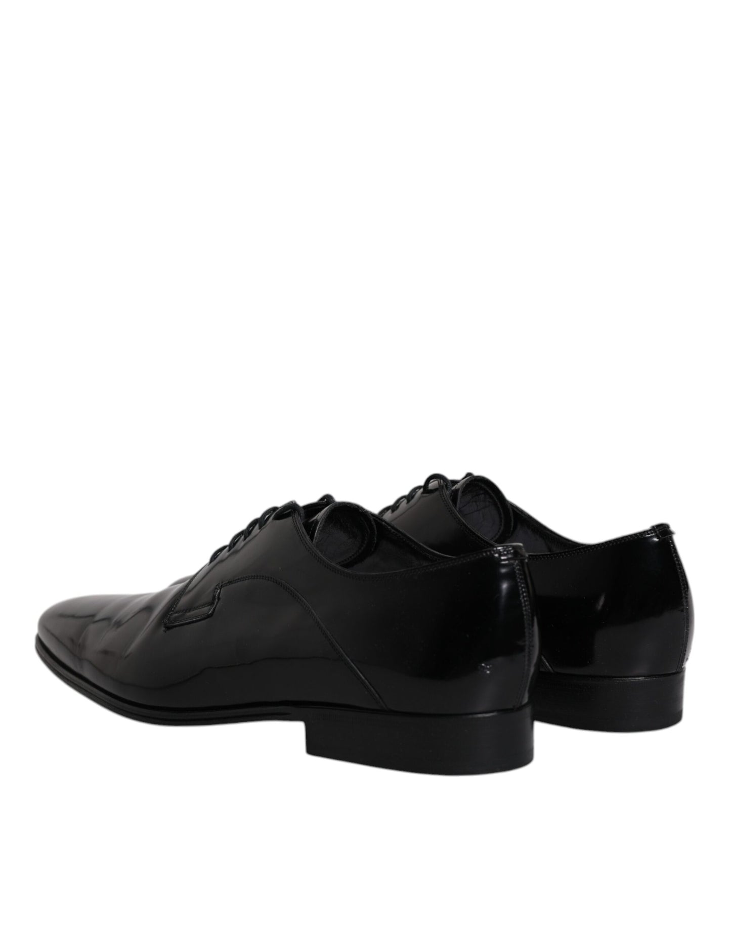 Dolce &amp; Gabbana Black Leather Lace Up Derby Formal Shoes