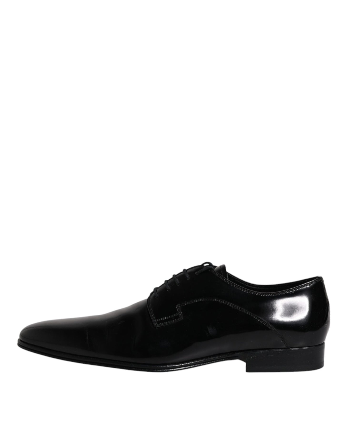 Dolce &amp; Gabbana Black Leather Lace Up Derby Formal Shoes