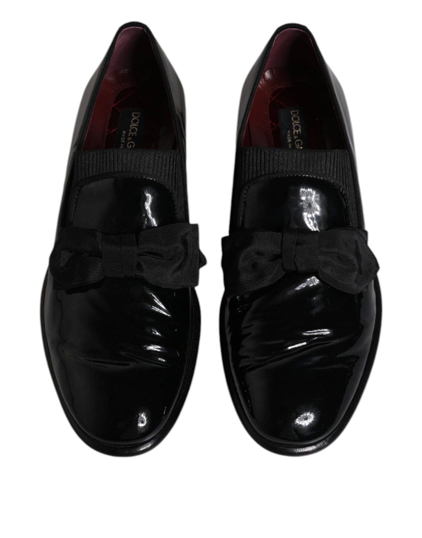 Dolce &amp; Gabbana Black Leather Loafers Men Formal Dress Shoes