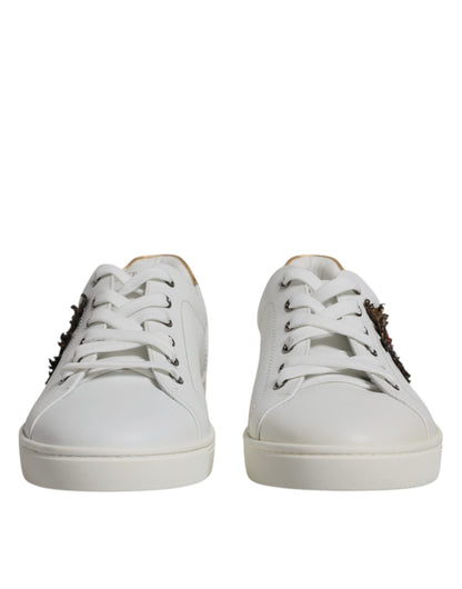 Dolce &amp; Gabbana White London Heart Low Top Sneakers Shoes