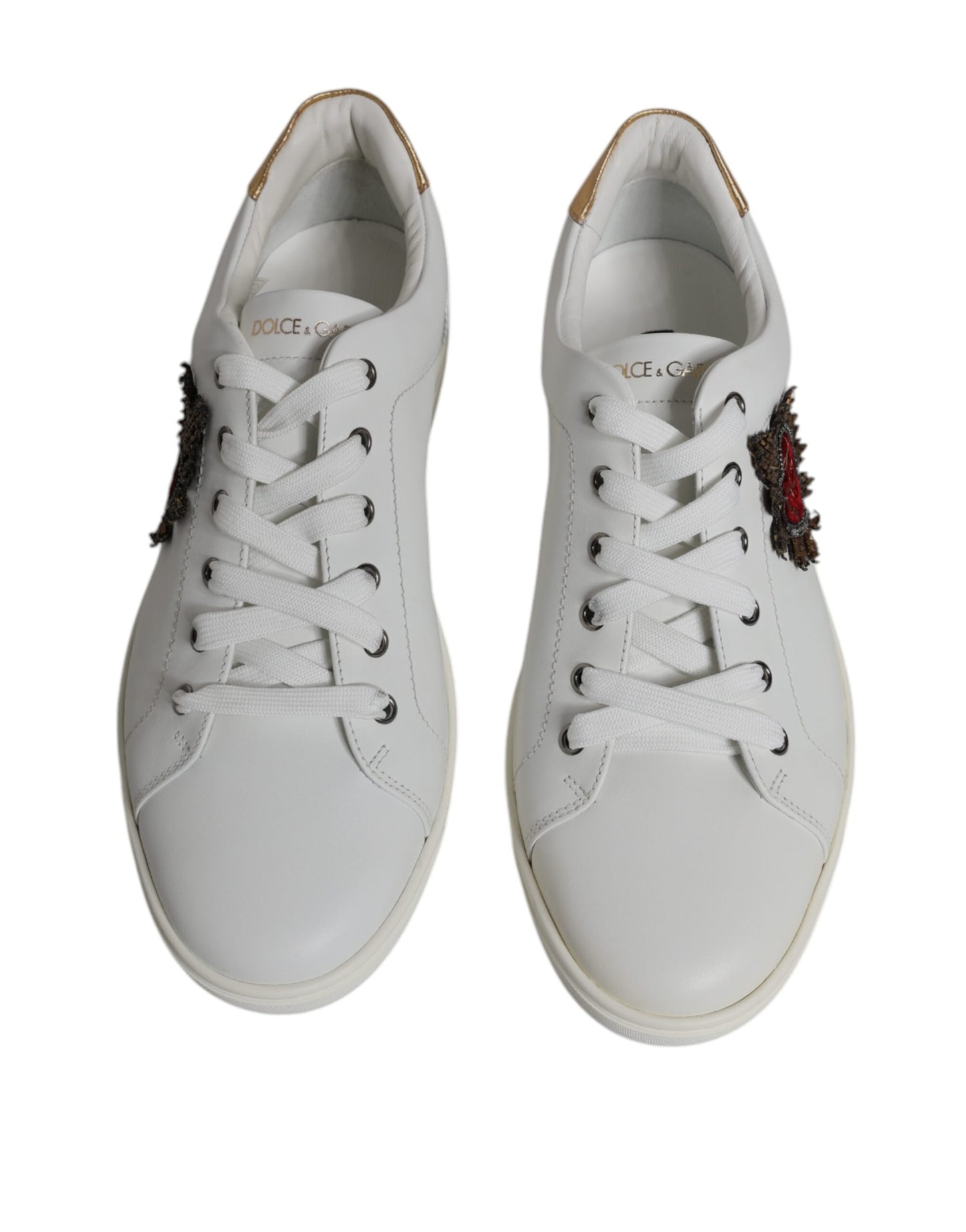 Dolce &amp; Gabbana White London Heart Low Top Sneakers Shoes