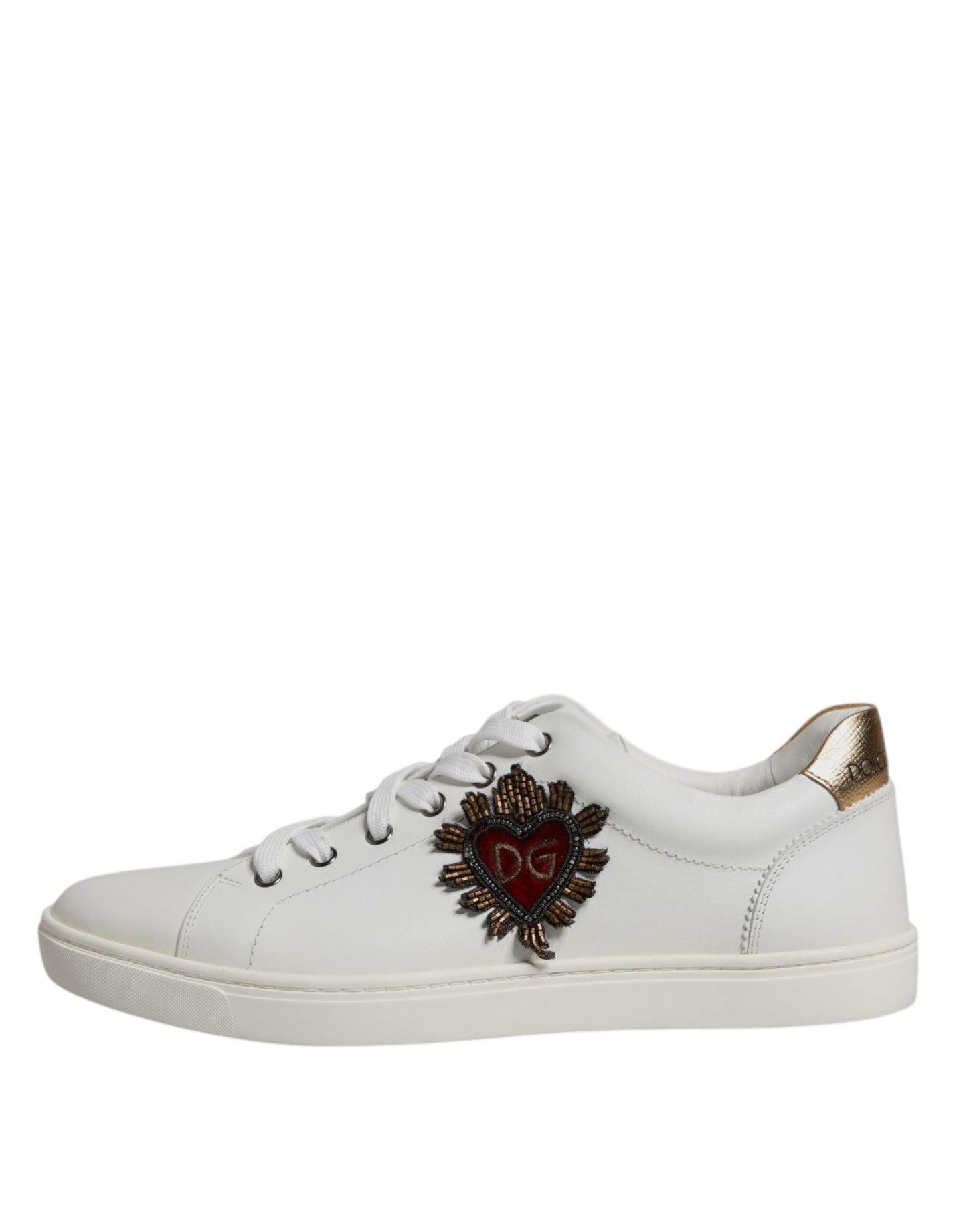 Dolce &amp; Gabbana White London Heart Low Top Sneakers Shoes