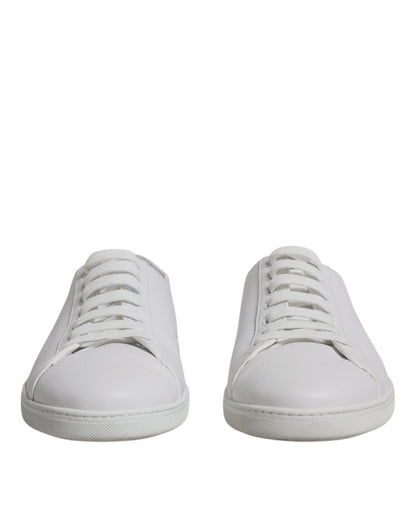 Dolce &amp; Gabbana White Low Top Men Saint Tropez Sneakers Shoes