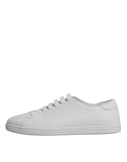 Dolce &amp; Gabbana White Low Top Men Saint Tropez Sneakers Shoes