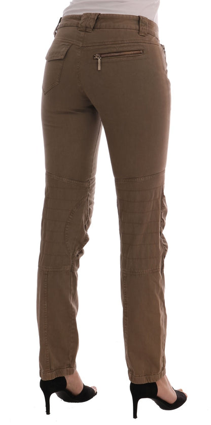 Ermanno Scervino Chic Brown Casual Cotton Pants