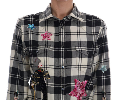 Dolce &amp; Gabbana Enchanted Sequin Checkered Wool Shirt