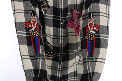 Dolce &amp; Gabbana Enchanted Sequin Checkered Wool Shirt