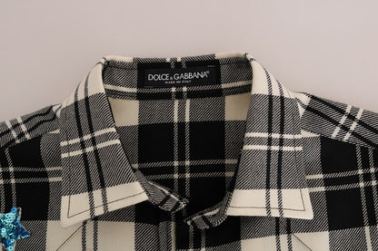 Dolce &amp; Gabbana Enchanted Sequin Checkered Wool Shirt