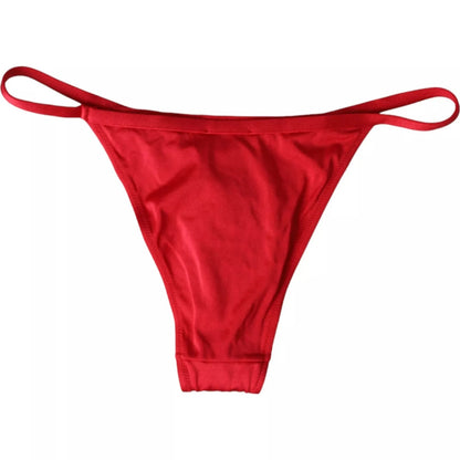 Dolce &amp; Gabbana Red Nylon Stretch Beachwear Swimwear Bottom Bikini