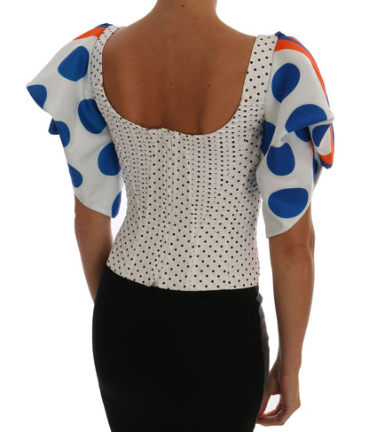 Dolce &amp; Gabbana Elegant Polka Dot Bustier Top