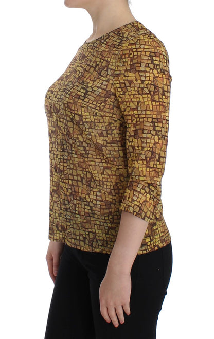 Dolce &amp; Gabbana Sicilian Mosaic Print Silk Blouse