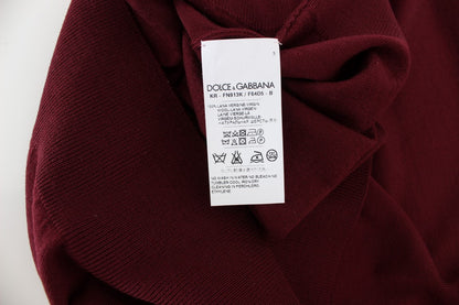 Dolce &amp; Gabbana Elegant Red Wool Sleeveless Pullover Cardigan