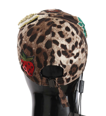 Dolce &amp; Gabbana Elegant Sequined Leopard Baseball Cap