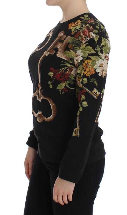 Dolce &amp; Gabbana Elegant Medieval Print Silk Blouse