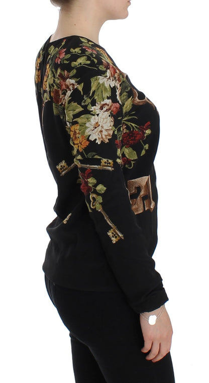 Dolce &amp; Gabbana Elegant Medieval Print Silk Blouse