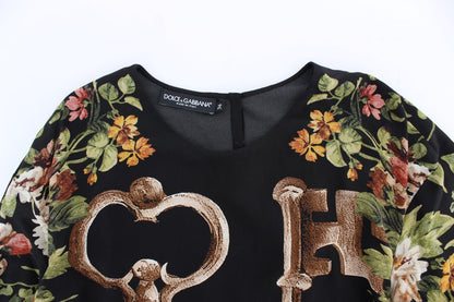 Dolce &amp; Gabbana Elegant Medieval Print Silk Blouse