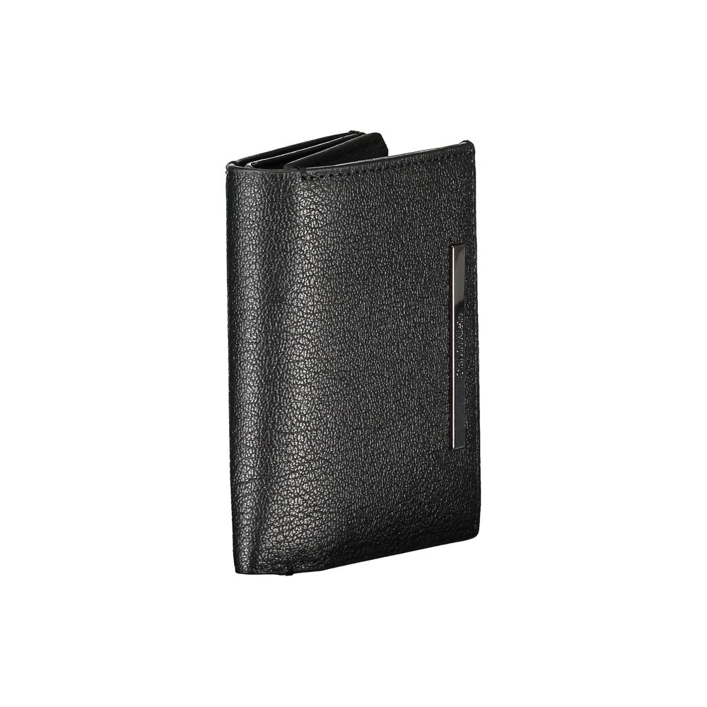 Calvin Klein Sleek Black Leather Wallet with Coin Purse