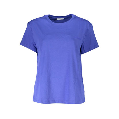 Patrizia Pepe Chic Crew Neck Logo Tee in Organic Cotton