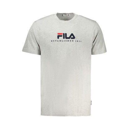 Fila Gray Cotton Men T-Shirt