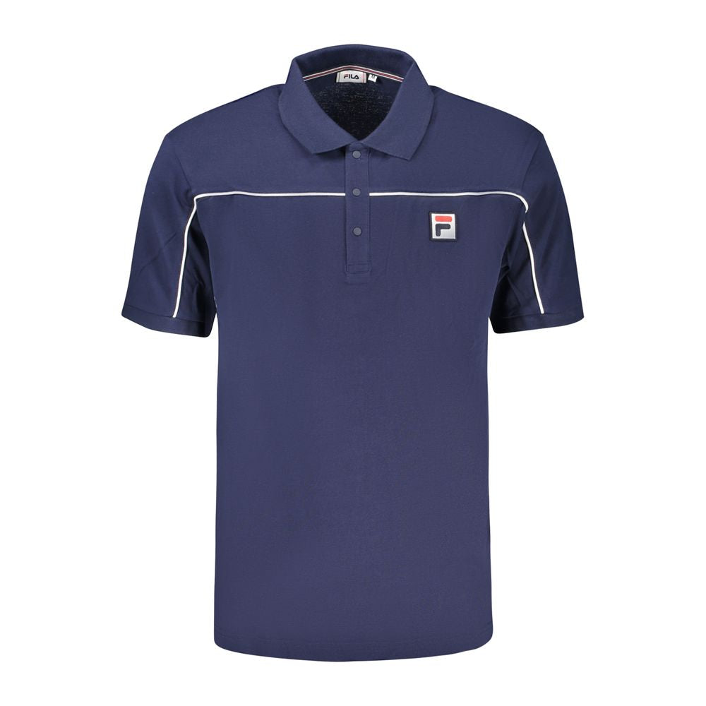 Fila Blue Cotton Men Polo Shirt