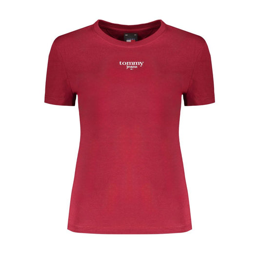 Tommy Hilfiger Red Cotton Tops & T-Shirt