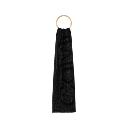 Calvin Klein Black Acrylic Scarf