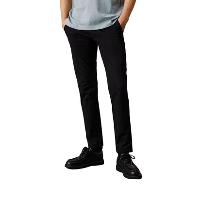 Calvin Klein Jeans Black Cotton Rigenerato Jeans & Pant