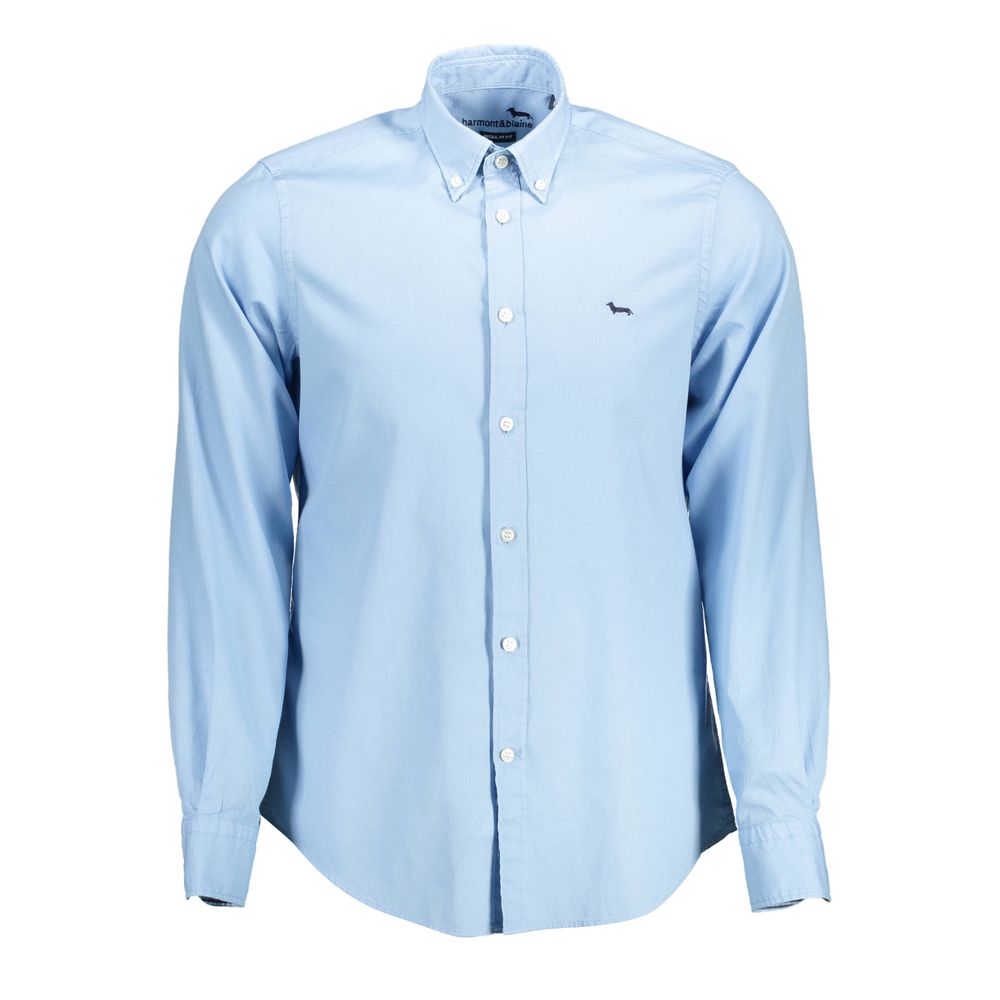 Harmont & Blaine Light Blue Cotton Men Shirt