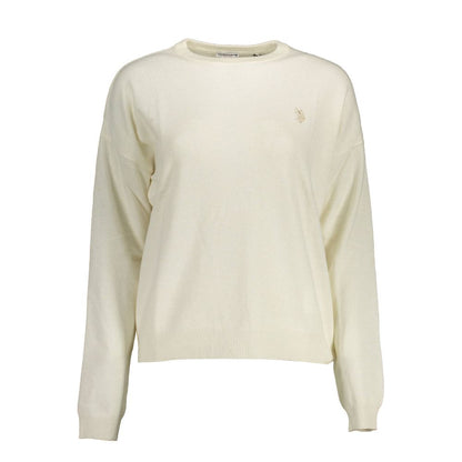 US POLO ASSN. White Wool Women Sweater