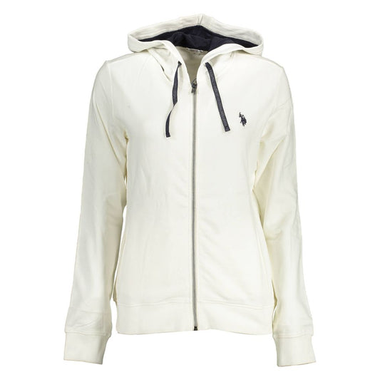 U.S. POLO ASSN. White Cotton Women Sweater