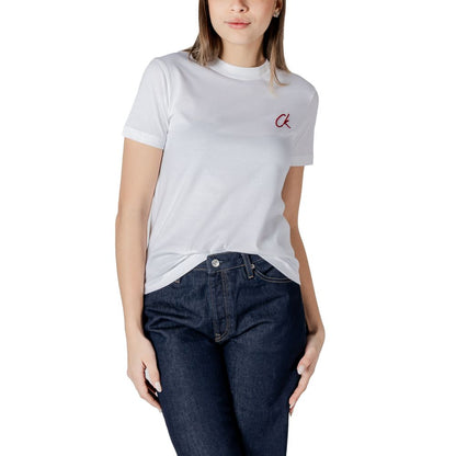 Calvin Klein Jeans White Cotton Rigenerato Tops & T-Shirt