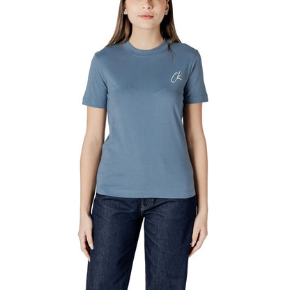 Calvin Klein Jeans Blue Cotton Rigenerato Tops & T-Shirt