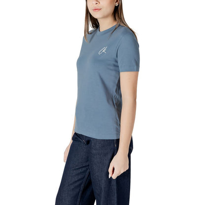 Calvin Klein Jeans Blue Cotton Rigenerato Tops & T-Shirt