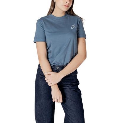 Calvin Klein Jeans Blue Cotton Rigenerato Tops & T-Shirt