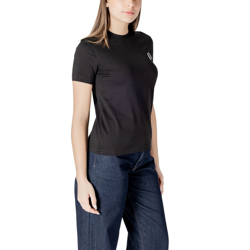 Calvin Klein Jeans Black Cotton Rigenerato Tops & T-Shirt