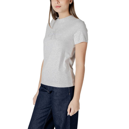 Calvin Klein Jeans Gray Cotton Tops & T-Shirt