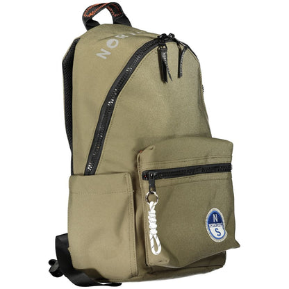 North Sails Green Polyester Men Backpack