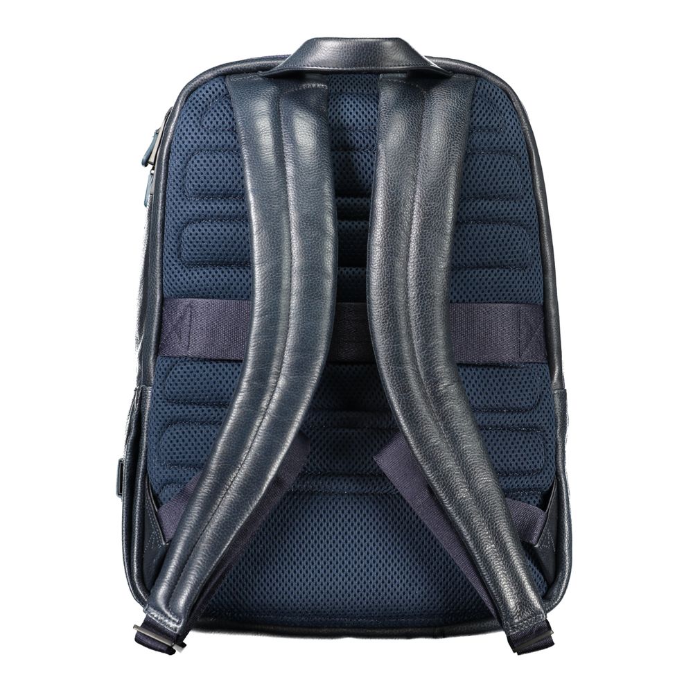 Piquadro Blue Leather Men Backpack