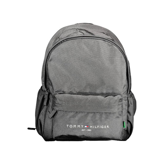 Tommy Hilfiger Black Polyester Men Backpack