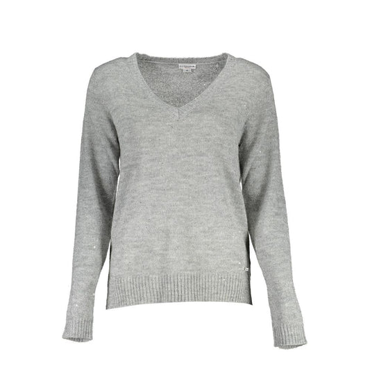 US POLO ASSN. Silver Acrylic Women Sweater