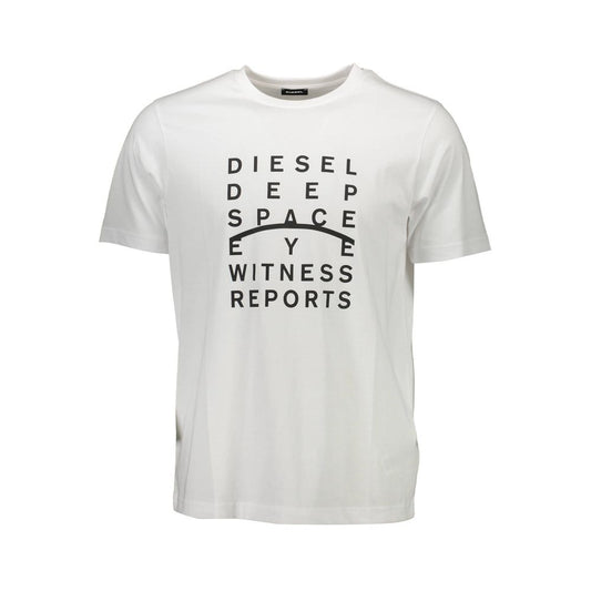 Diesel White Cotton Men T-Shirt