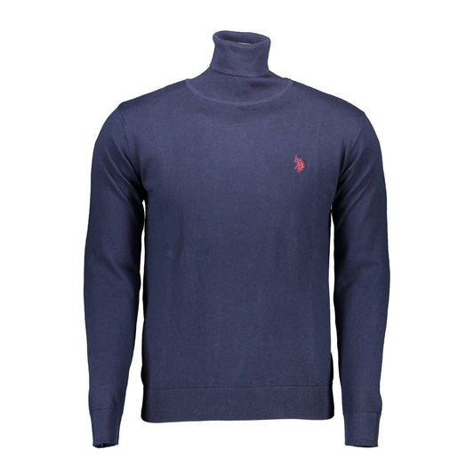 US POLO ASSN. Blue Cotton Men Sweater