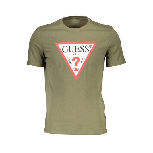 Guess Jeans Green Cotton Men T-Shirt